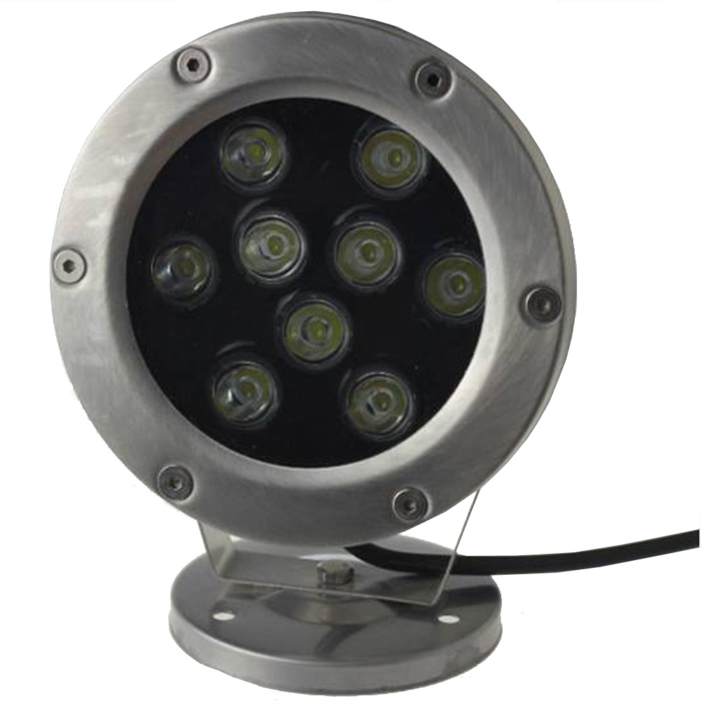 85-265VAC 9x1W RGB Underwater Lamp Silver