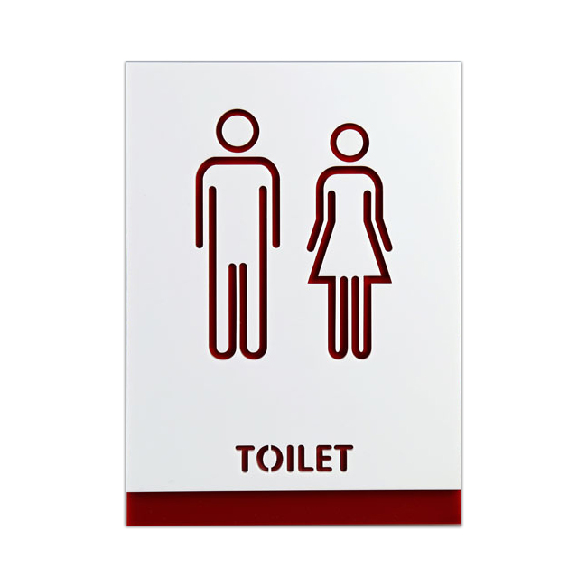 Male / Female, Toilet, Restroom Signs, Acrylic