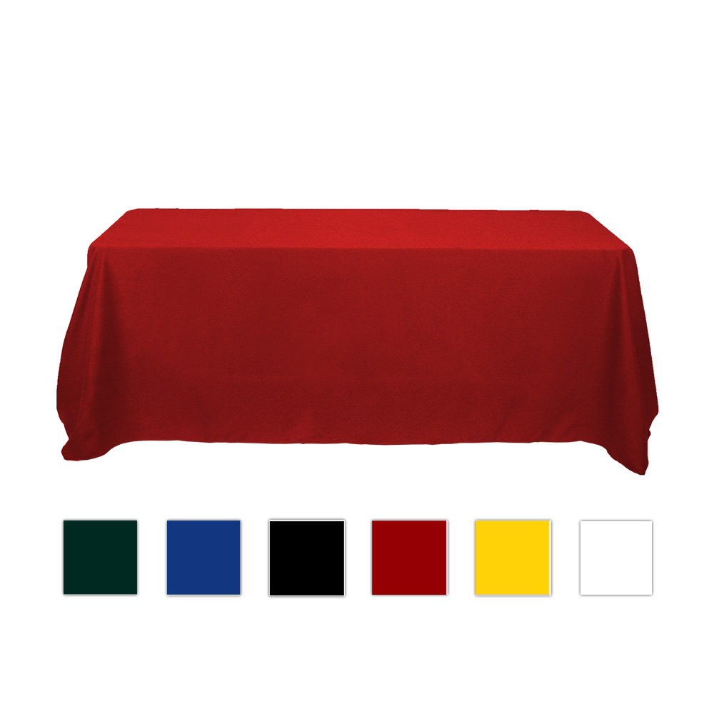 6ft Economical Rectangular Solid Color Table Throw