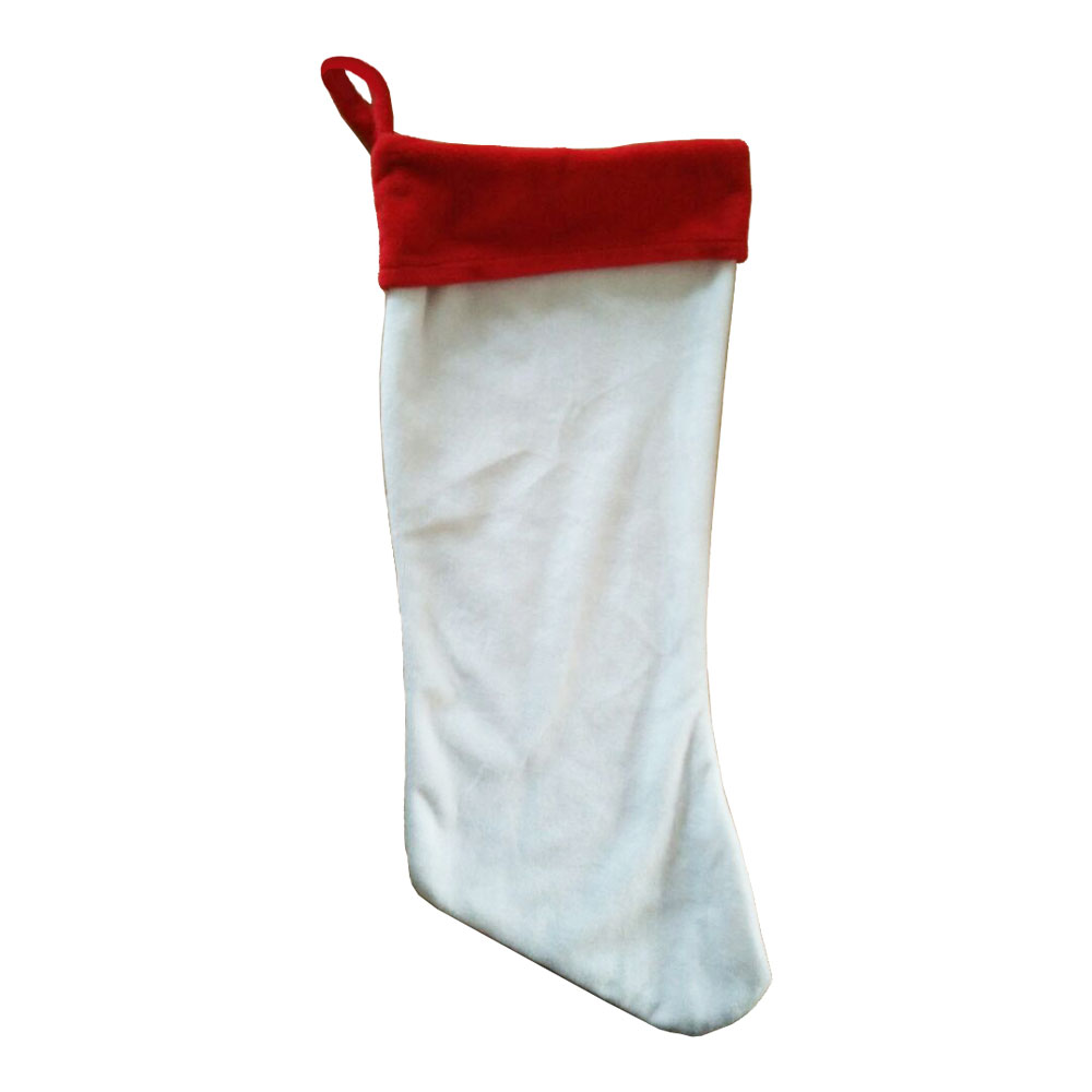Super Style Blank Sublimation Christmas Stockings Soft Plush Decoration Socks for Xmas Holiday