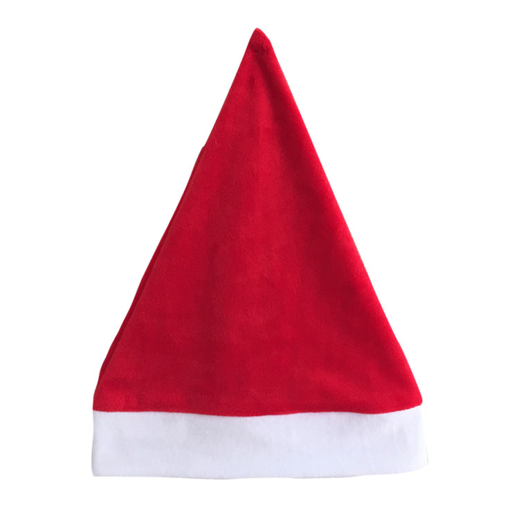 Simple Design Blank Sublimation Christmas Caps Soft Plush Hats for Adults