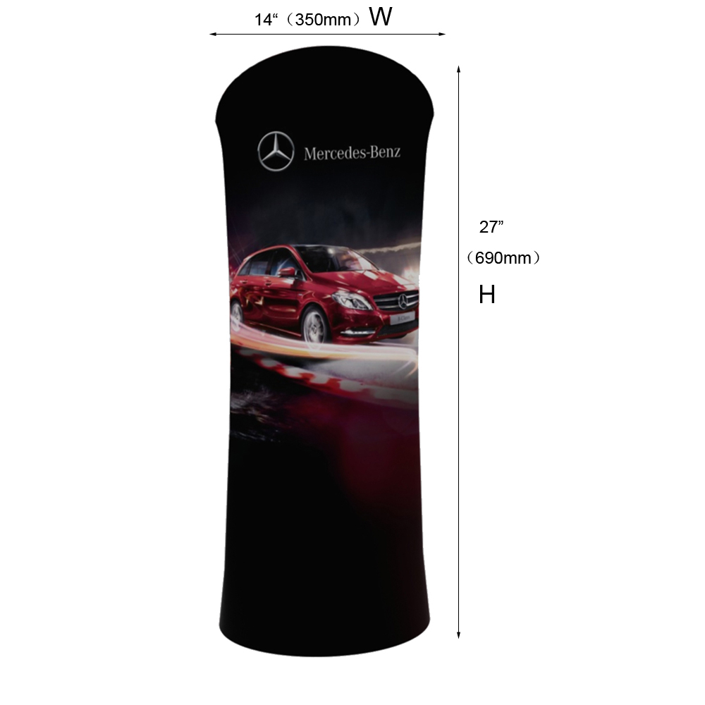 Sample - Mini Allure Fabric Tension Banner Stands-Arc angle (Custom Graphics) Sample - Mini Allure Fabric Tension Banner Stands-Arc angle (Custom Graphics)