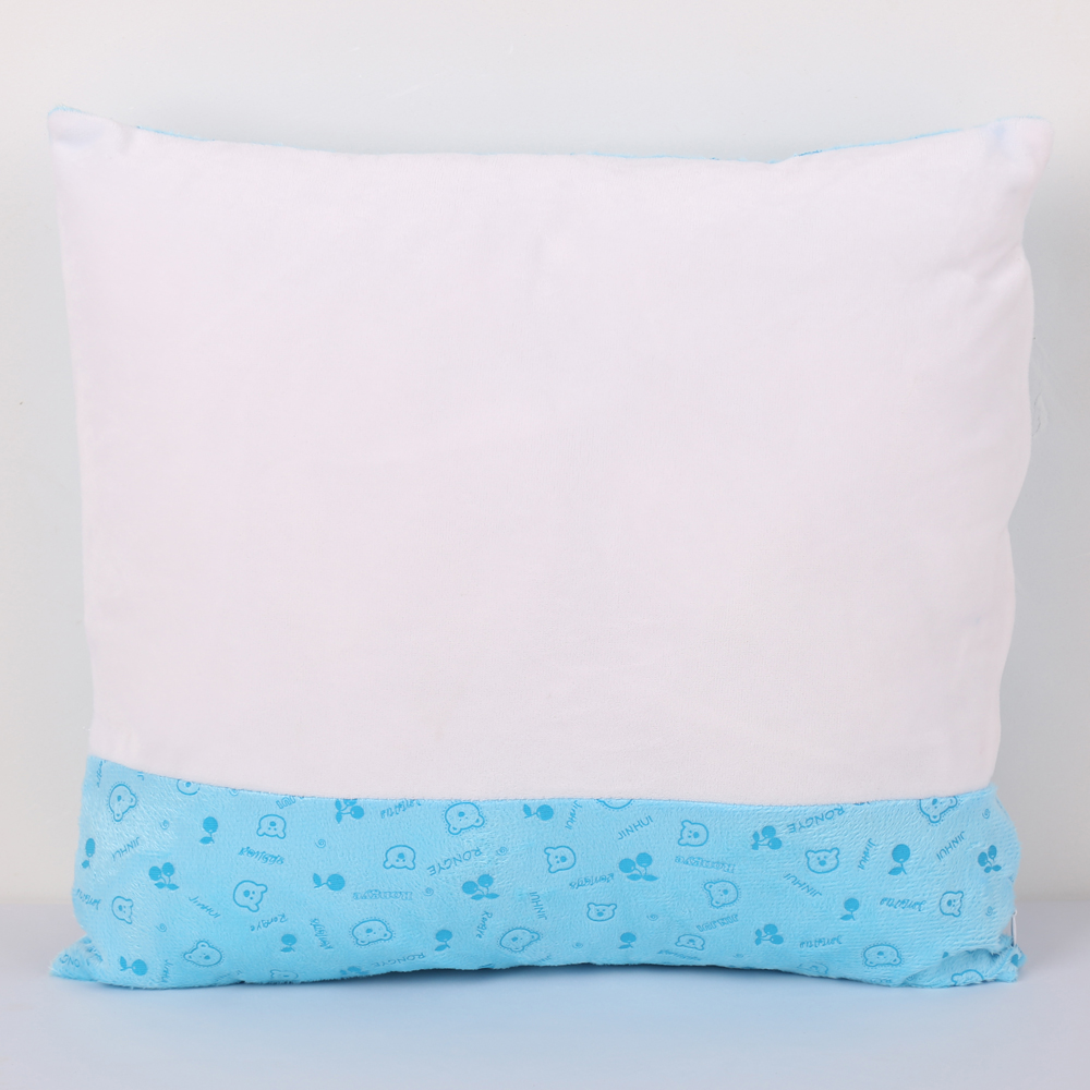 Sublimation Blank Pillow Case with One Side Bear Pattern Cartoon Fashion Cushion Cover