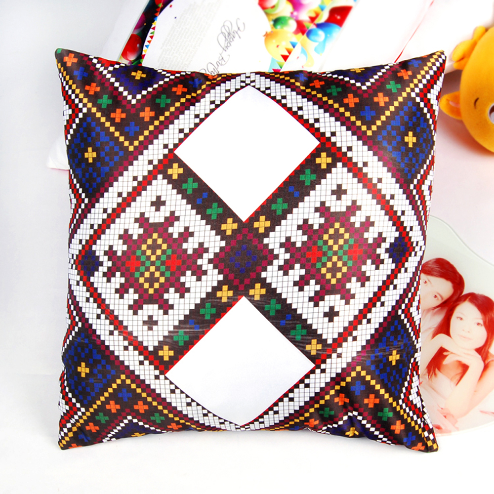 Square Sublimation Blank Pillow Case with Flower Printing Pattern Cushion Cover