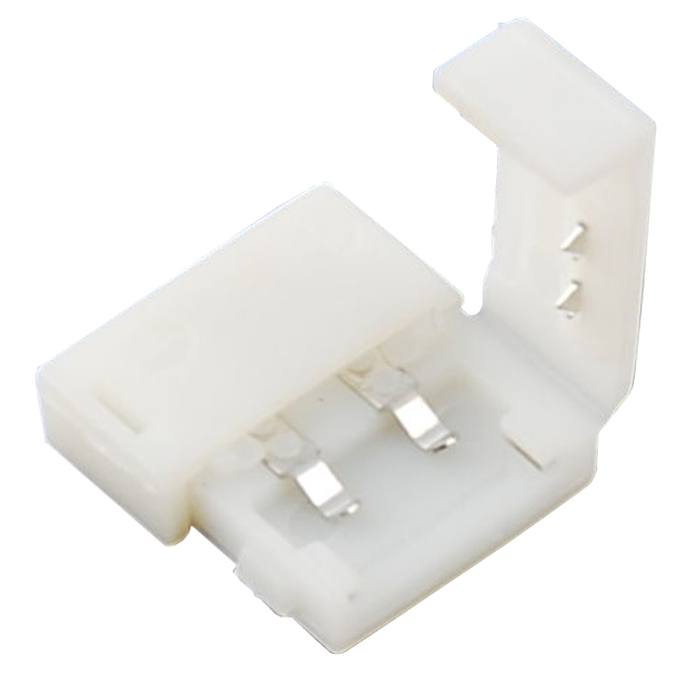 10pcs 8mm 2pin Solderless Clip-on Coupler Connector 2pin for 3528 LED Strip Light
