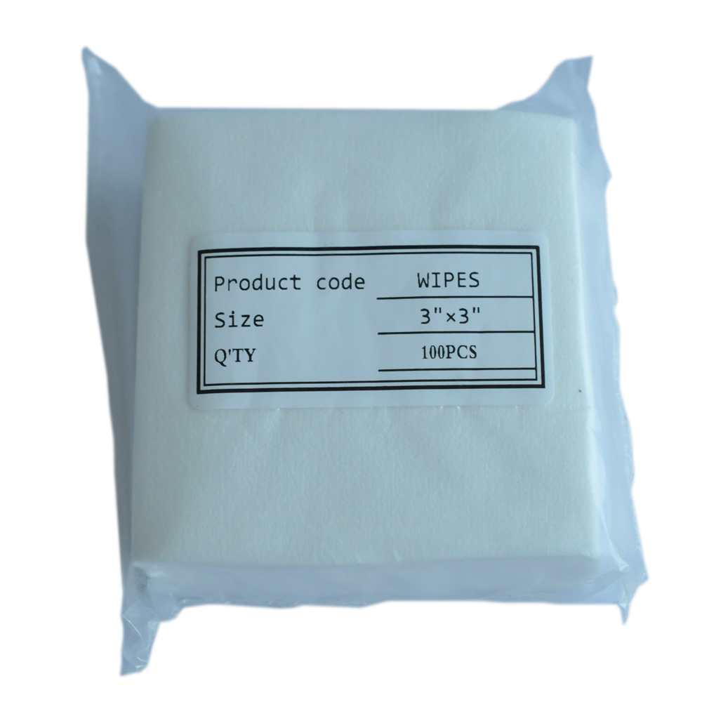 75 x 75mm Fiber Cleaning Wipes FOC-01,100 Pieces