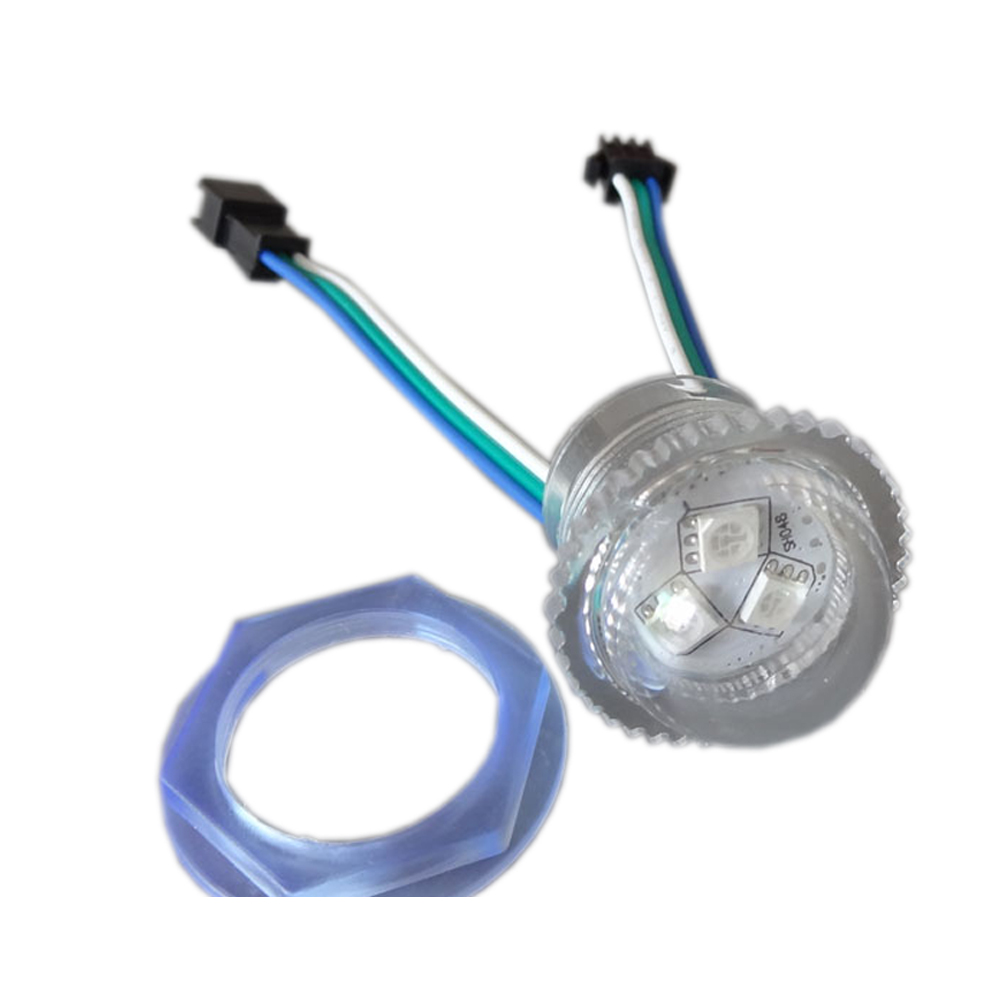 SMD 5050 Φ26 Full Color Transparent Cover LED Point Light WS2811 / UCS1903 / SM16703 DC12V