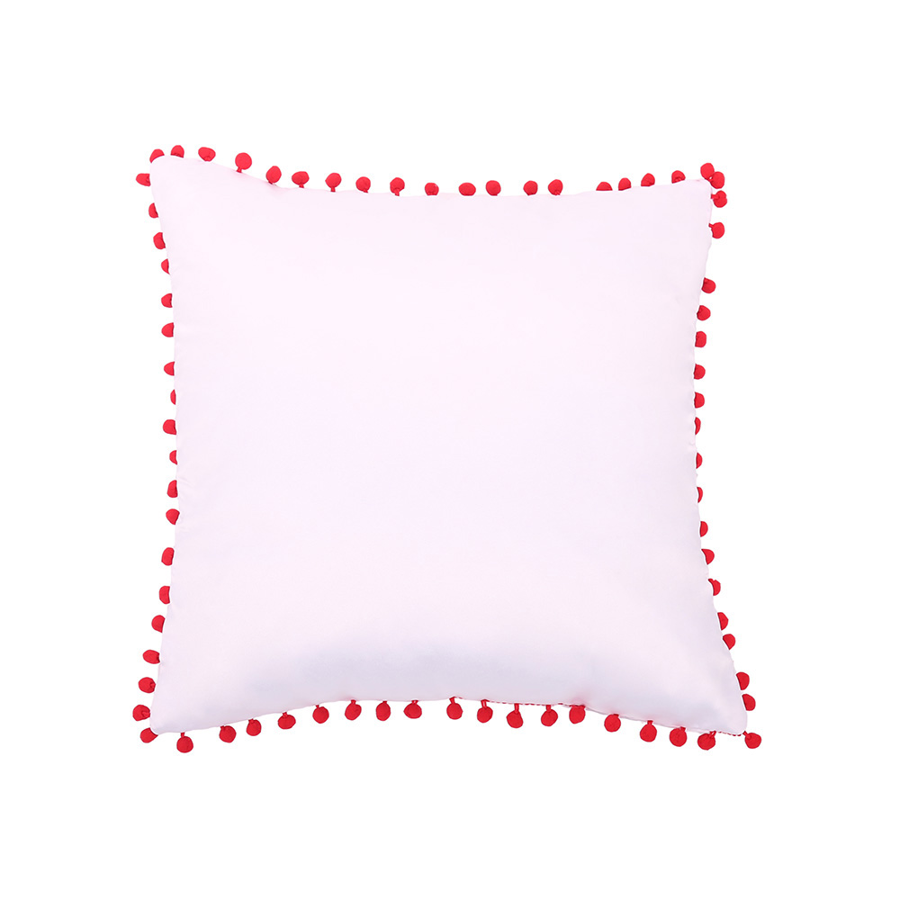 Sublimation Blank Pillow Case with Dot Edge Pattern Cushion Cover