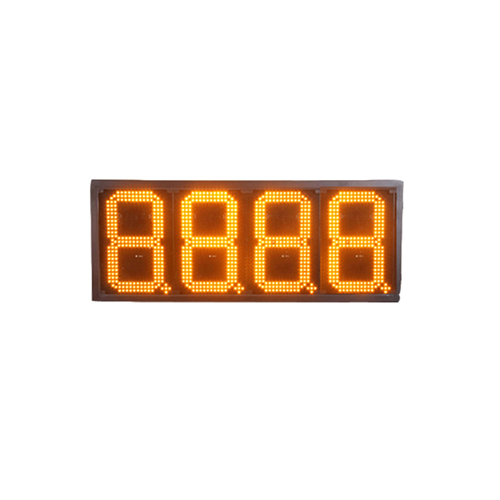 12" LED Gas Station Electronic Fuel Price Sign Yellow Color