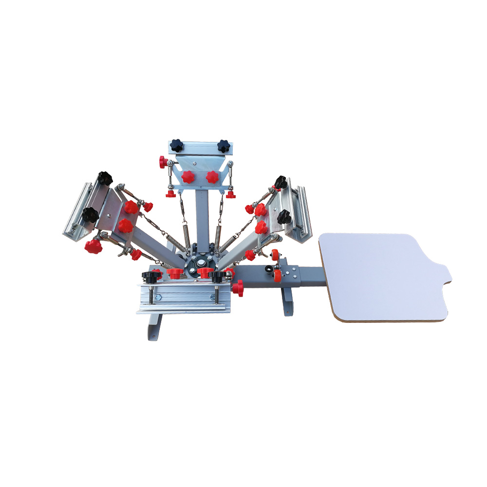 US Stock, 4 Color 1 Station Silk Screen Printing Press Machine with Micro Registration