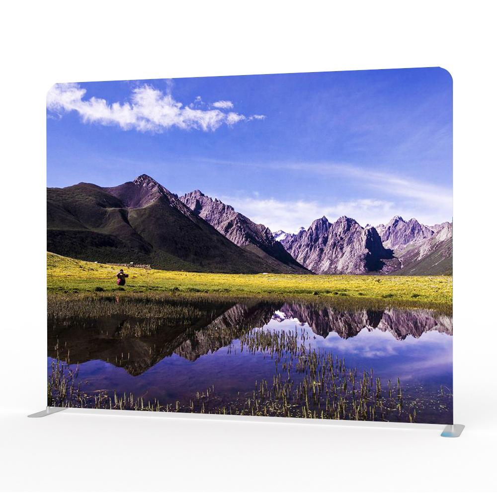 US Stock, 10ft High Portable Tension Fabric Exhibition Wall(Graphic Include/Double Sided)