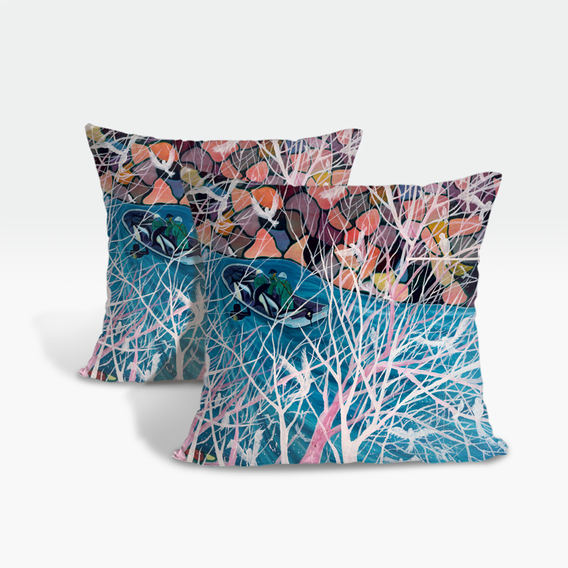 Cushion Cover Pillow Cover Throw Pillow Case, Decorative Square Artistic Design Pillow Case (Pattern 3)