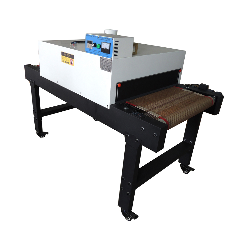 220V 4800W Small T-shirt Conveyor Tunnel Dryer 5.9ft. Long x 25.6" Belt for Screen Printing