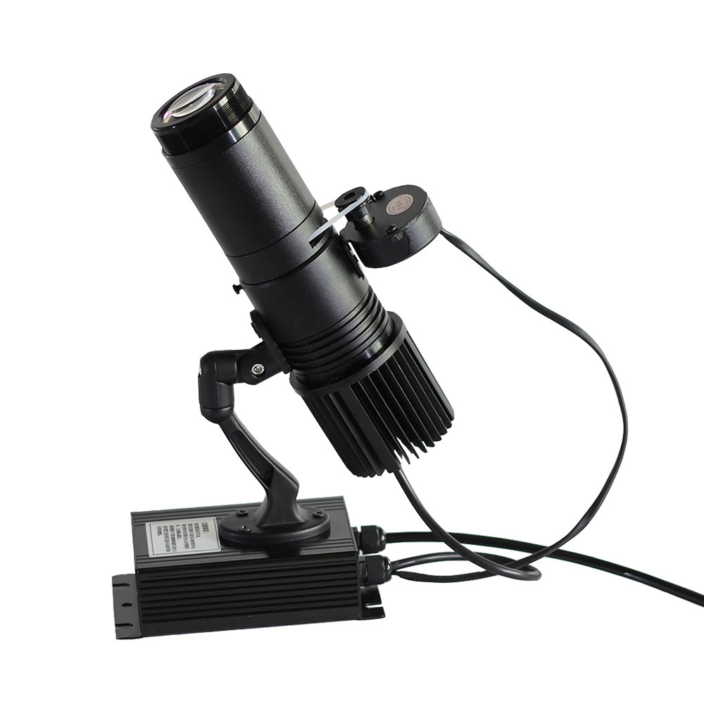 20W Black Desktop or Mountable LED Gobo Projector Advertising Logo Light (with Finished Light Film)