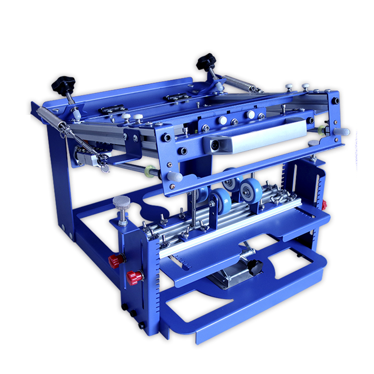 US Stock Manual Cylinder Curved Screen Printing Press for Pen / Cup / Mug / Bottle with 2 Free Frames (Diameter:3.15")