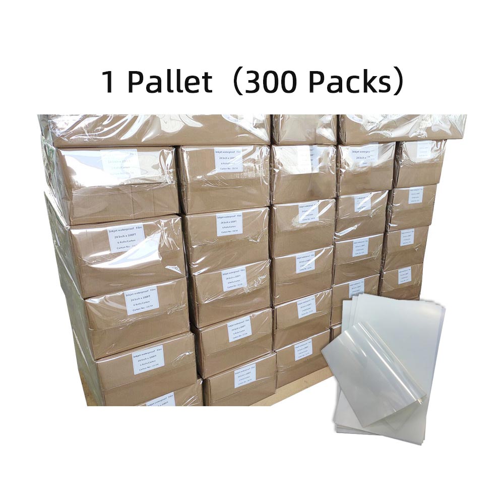 Waterproof Inkjet Milky Transparency Film 11" x 17" - 100 Sheets/pack - 300 Pack (1 Pallet)