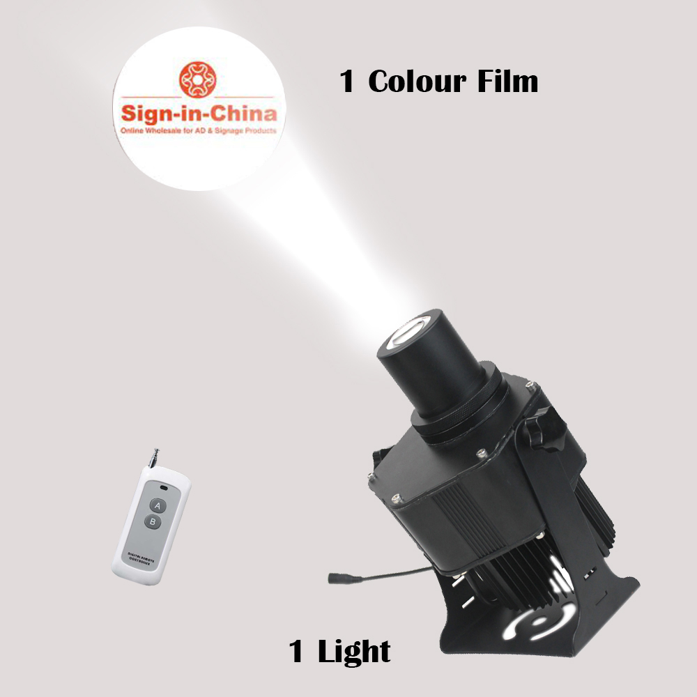 40W Outdoor Black Remote Control LED Gobo Projector Advertising Logo Light (with Custom Rotating Glass Gobos) Meanwell Driver