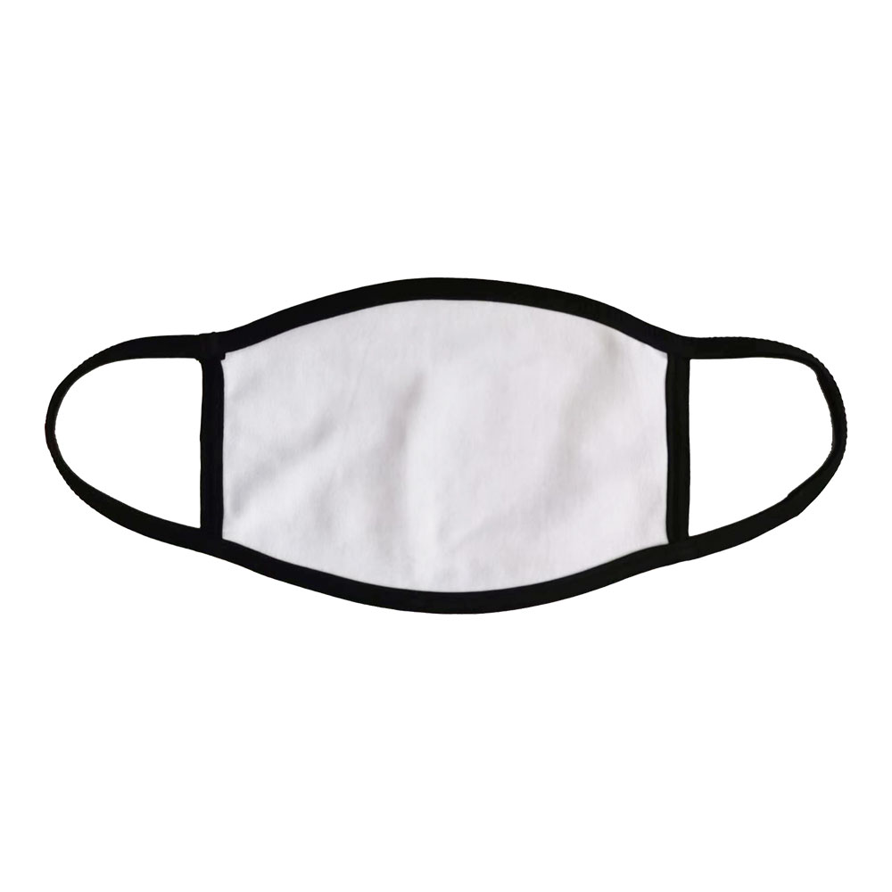 7" x 4.7" Customed Sublimation Blank Black Edge Face Mask