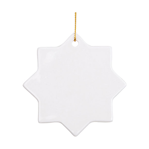 3" Octagon Ceramic Ornament