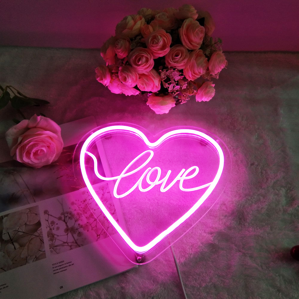 CALCA LED Heart shape love Neon Sign, Size- 9.8 X 9.4 inches CALCA LED Heart shape love Neon Sign, Size- 9.8 X 9.4 inches