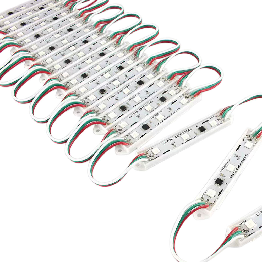 SMD 5050 Waterproof 2811IC Full color LED Module (3 LEDs, RGB Light, 0. ...