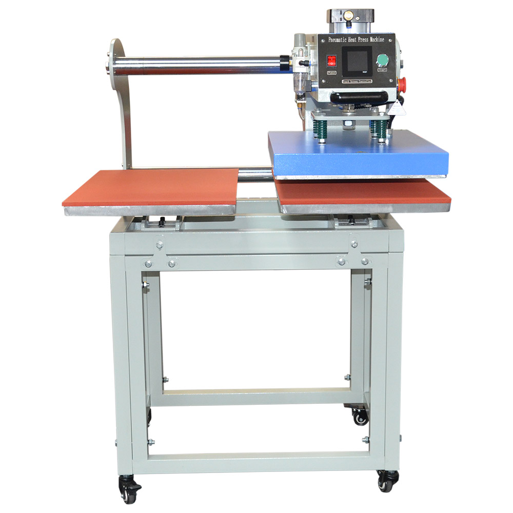 60X40CMHeating Plate Movable Double Station Peneumatic Heat Press Machine