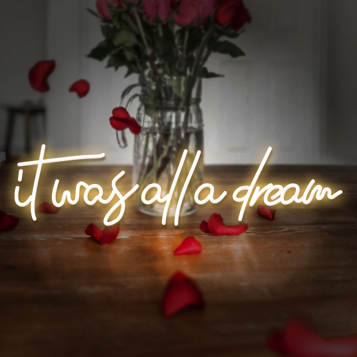 CALCA Warm White it was all a dream Neon Sign,Size- 43.3X 6 inches CALCA Warm White it was all a dream Neon Sign,Size- 43.3X 6 inches