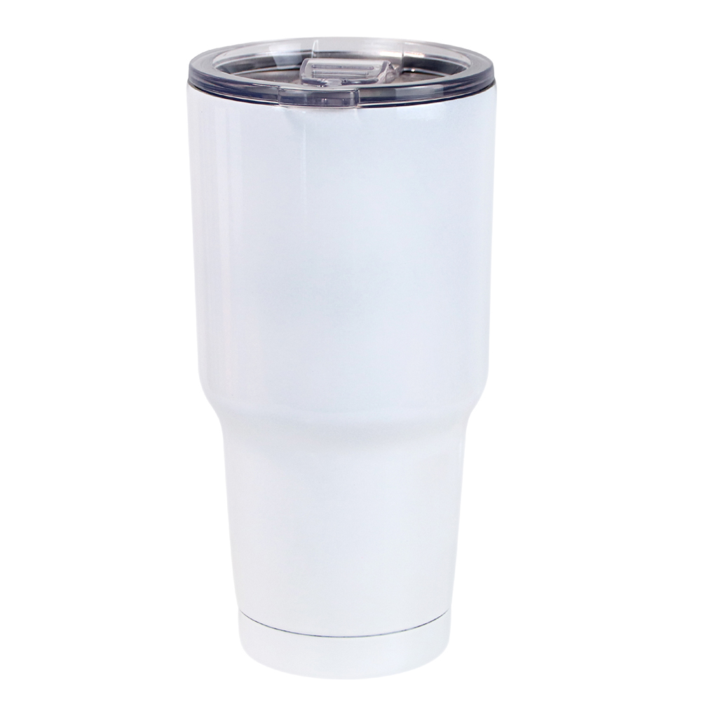 30oz 25 Pack Sublimation Tumbler Blanks White, Stainless Steel Insulated Tumbler with Lid Double Wall Vacuum Coffee Cup Large Travel Mug(Local Pick-Up)