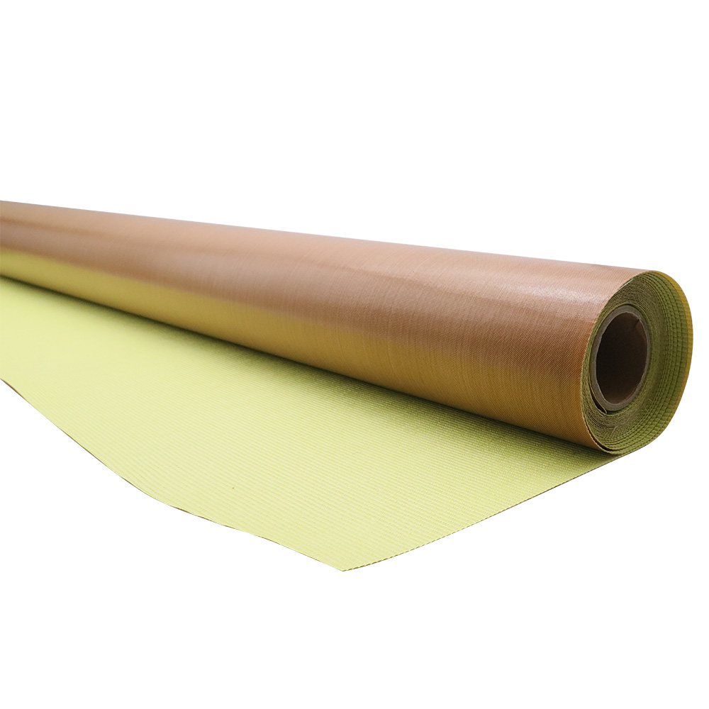 H-E 36 in x 15 ft 5 Mil Heat Press Cover Sheet Self-Adhesive PTFE Coated Fiberglass Fabric