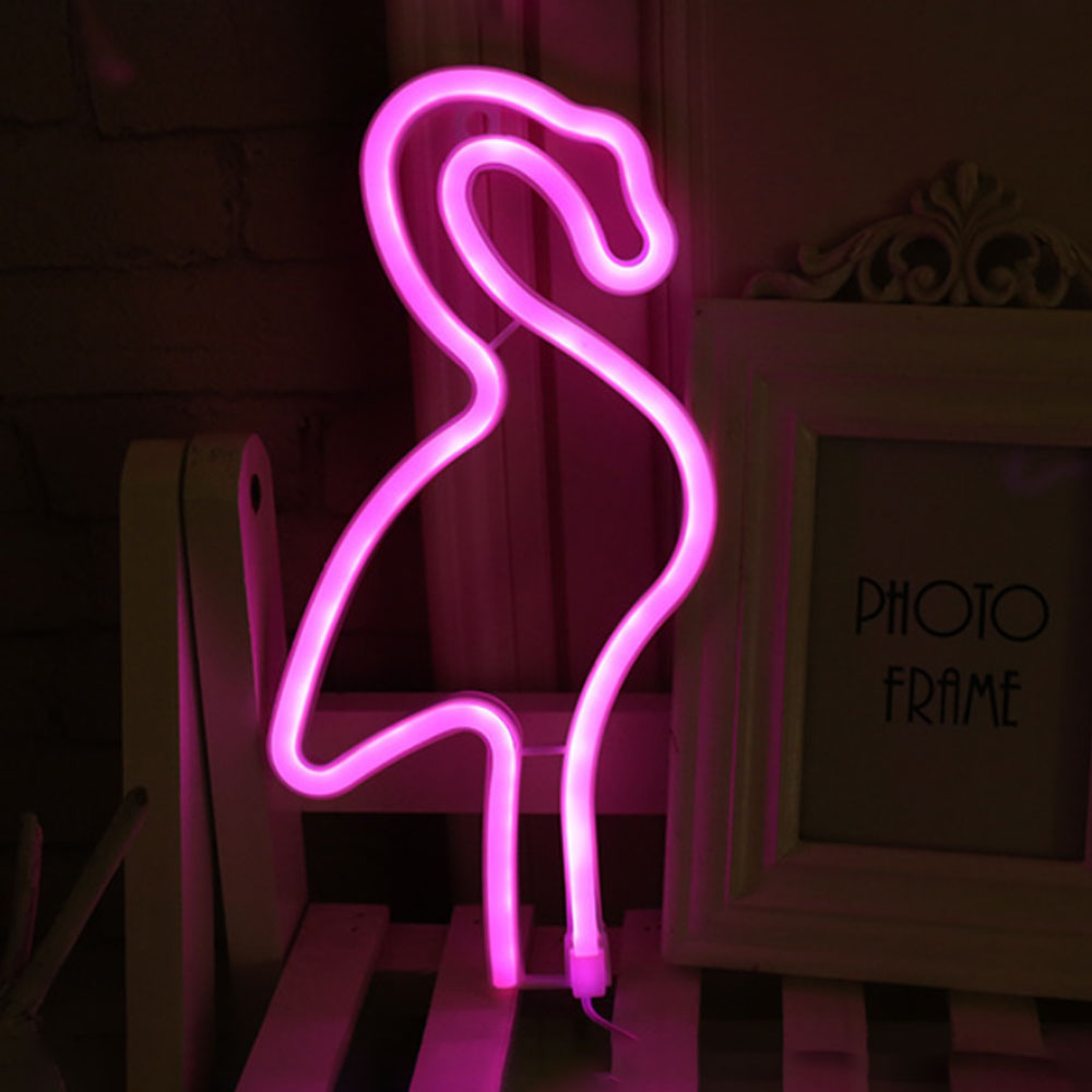 CALCA LED Flamingos Neon Sign, Size - 11.4X5.5inches(29x14 cm) CALCA LED Flamingos Neon Sign, Size - 11.4X5.5inches(29x14 cm)