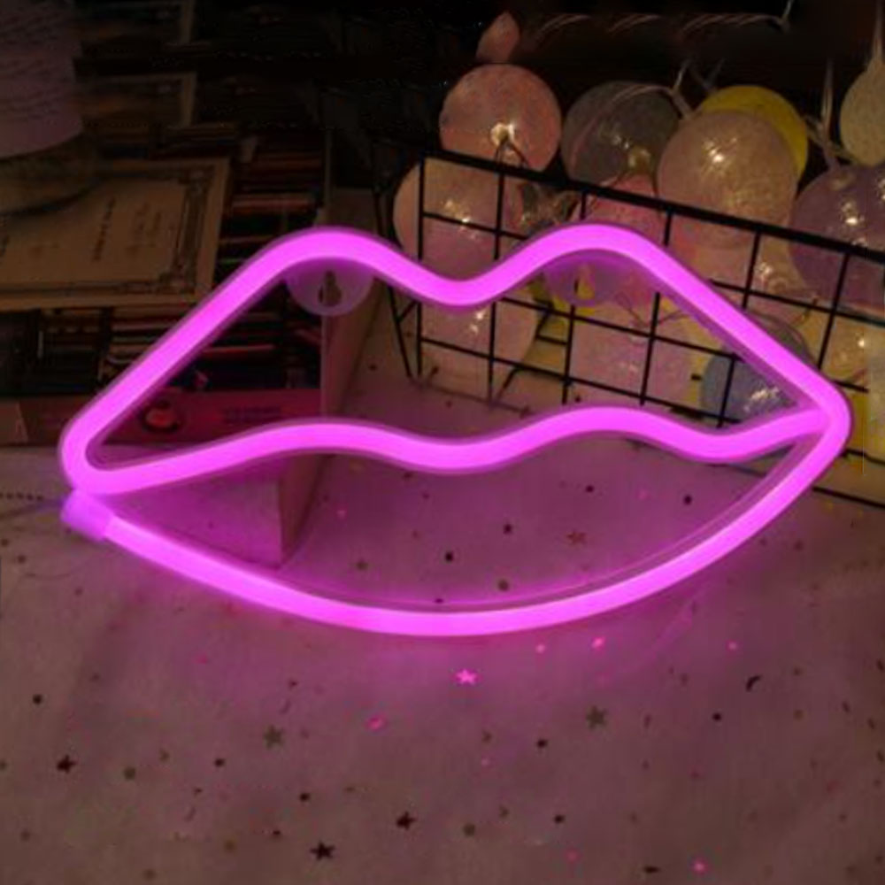 CALCA LED Lip Neon Sign, Size -10.6X5.7inches (27x14.5 cm) CALCA LED Lip Neon Sign, Size -10.6X5.7inches (27x14.5 cm)