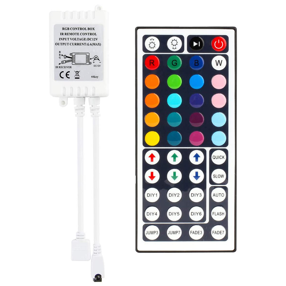 44 Keys Wireless IR Remote Controller with Receiver for RGB LED Light Strip 44 Keys Wireless IR Remote Controller with Receiver for RGB LED Light Strip