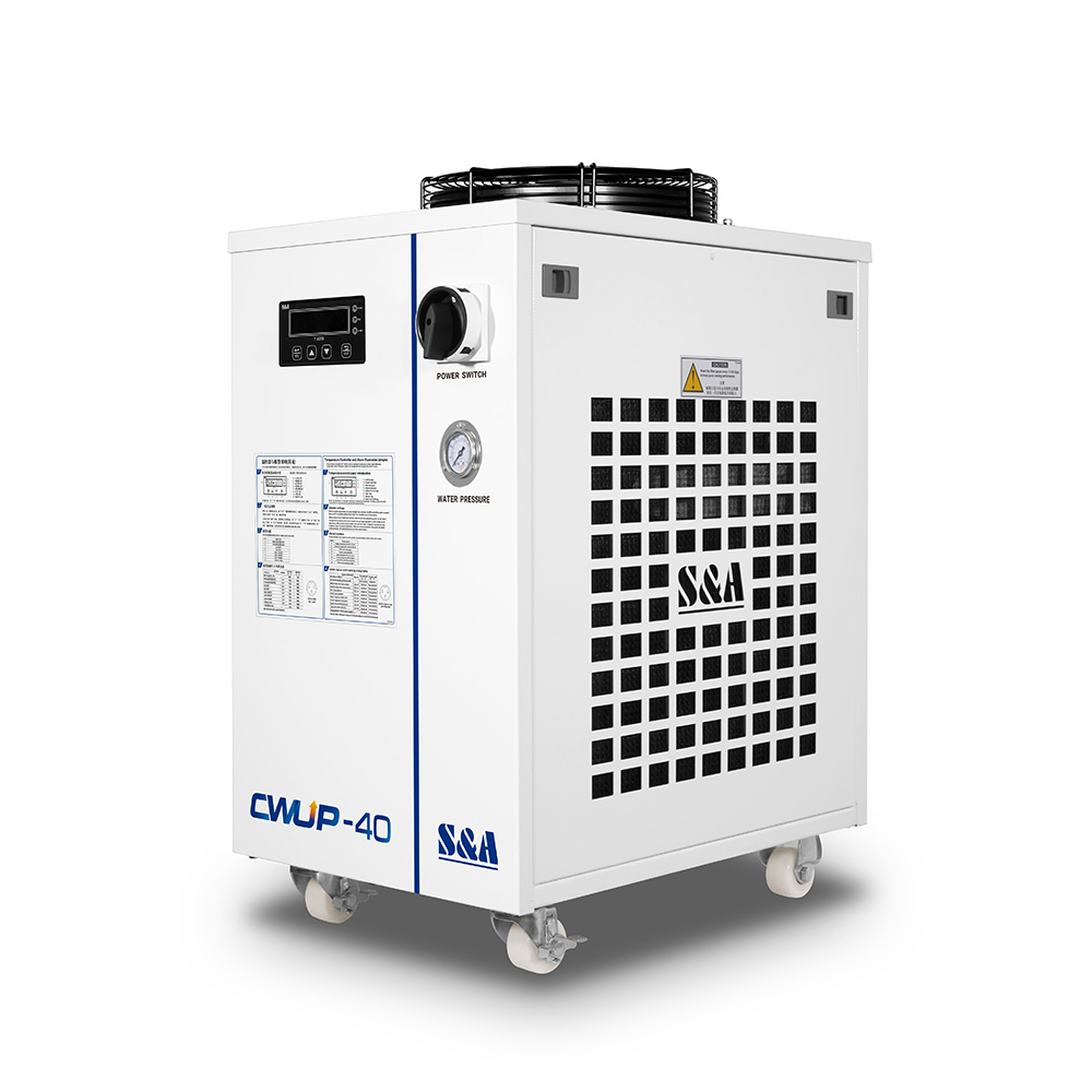 S&A Small Chiller System CWUP-40 for Ultrafast Laser UV Laser, AC 1P 220~240V 60Hz S&A Small Chiller System CWUP-40 for Ultrafast Laser UV Laser, AC 1P 220~240V 60Hz