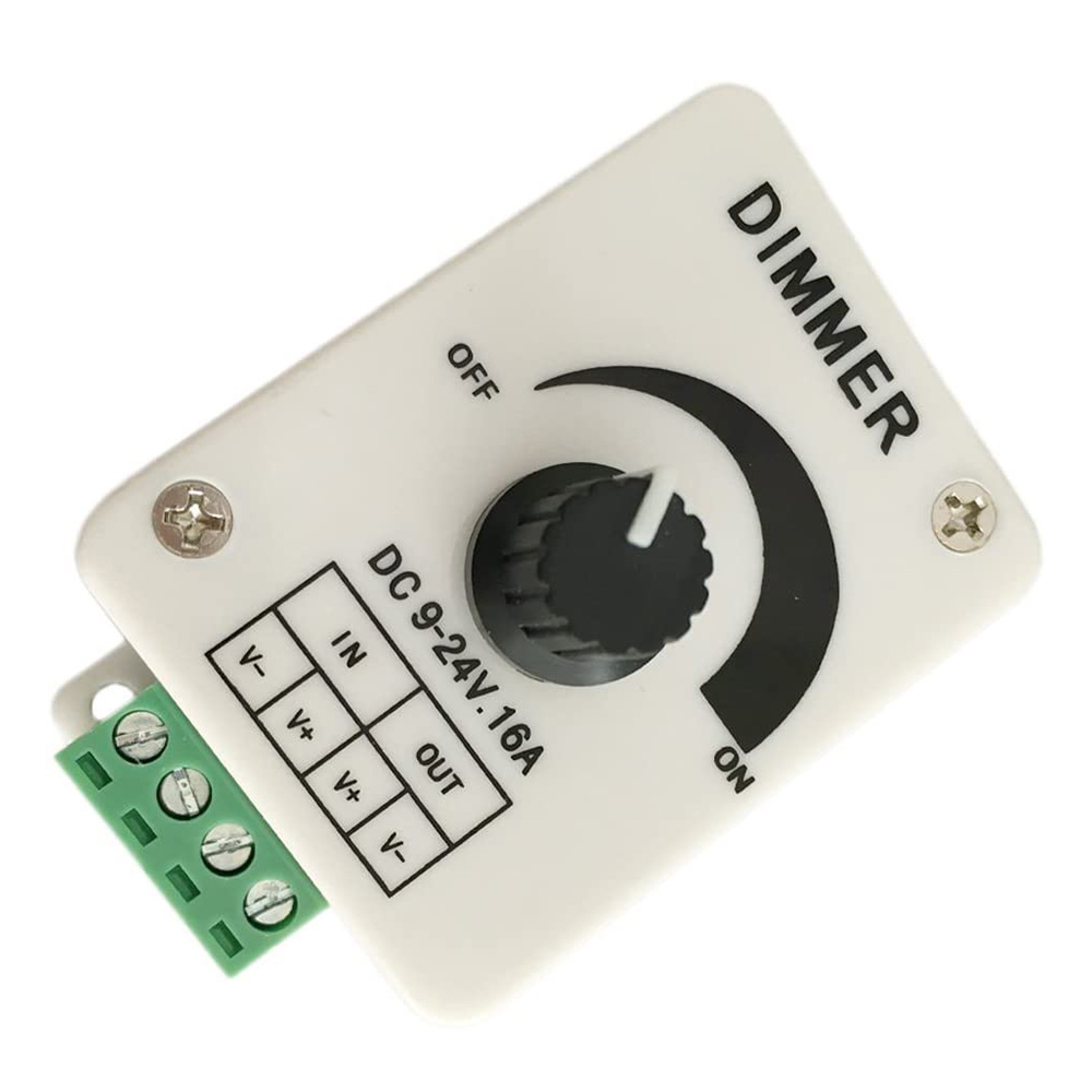 LED Dimmer 12V 16A No-level Manual Dimming Controller for Single Color Led Strip LED Dimmer 12V 16A No-level Manual Dimming Controller for Single Color Led Strip