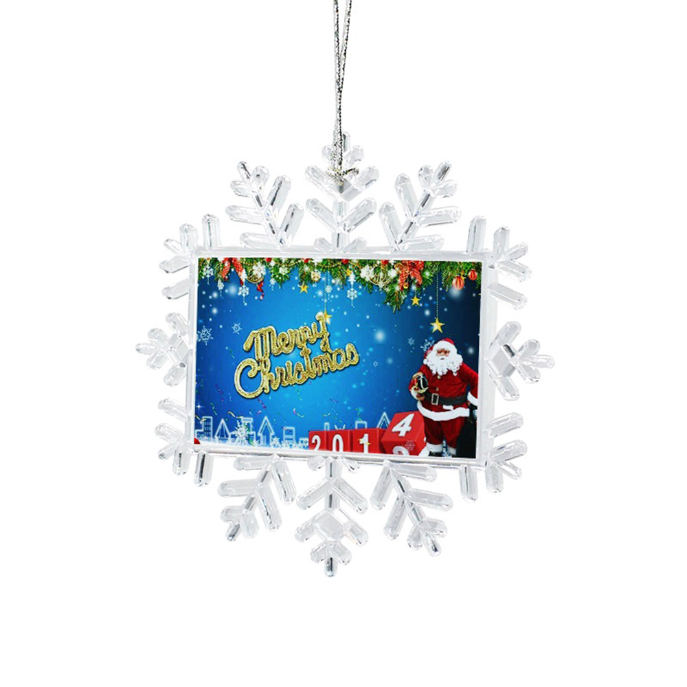 US Stock, CALCA Pack of 400 4.13" X 4.13" Sublimation High Clear Plastic Christmas Snowflake Ornament Christmas Season Ornament