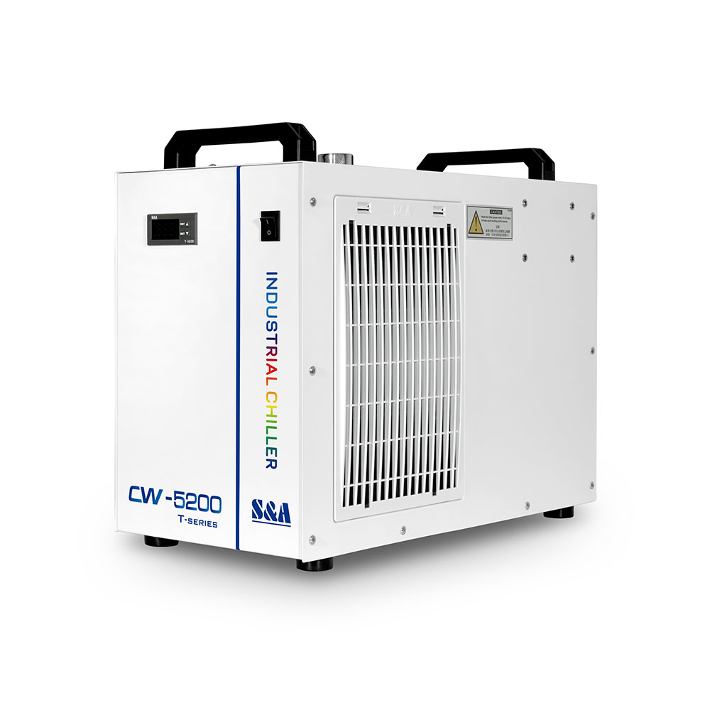 S&A CW-5200TH Industrial Water Chiller for One 8KW Spindle / Welding Machine / One 130-150W CO2 Glass Laser Tube Cooling, 0.68HP, AC 1P 220V, 60Hz