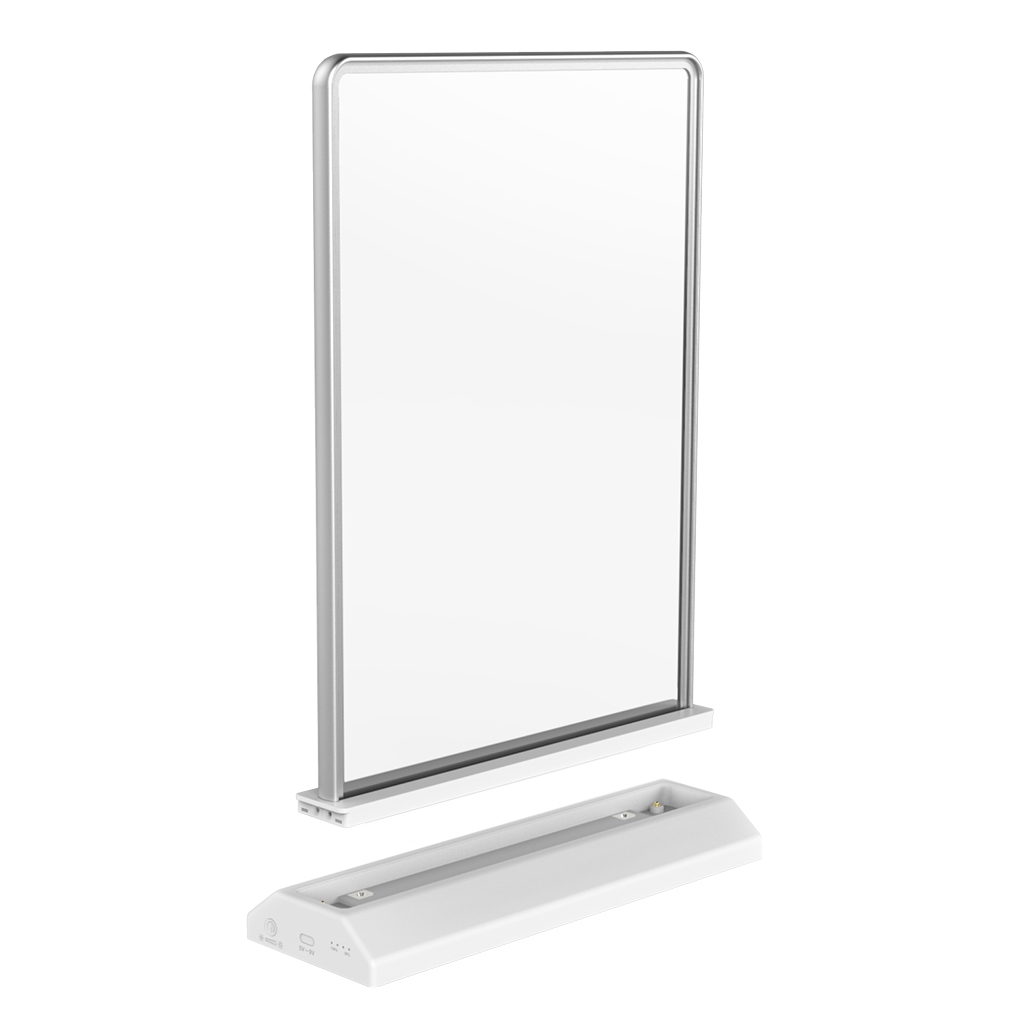 Rechargeable A5 desktop advertising light box Acrylic Flashing Led Light Table Menu Restaurant Card Display Holder Stand