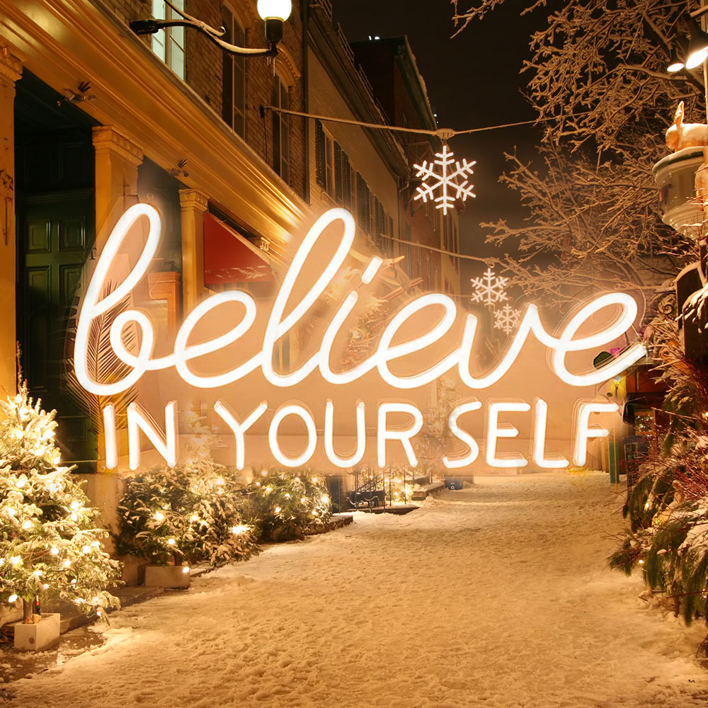 CALCA LED Neon Sign believe in your self  Sign 12VDC  Size- 23X11inches (Warm white)