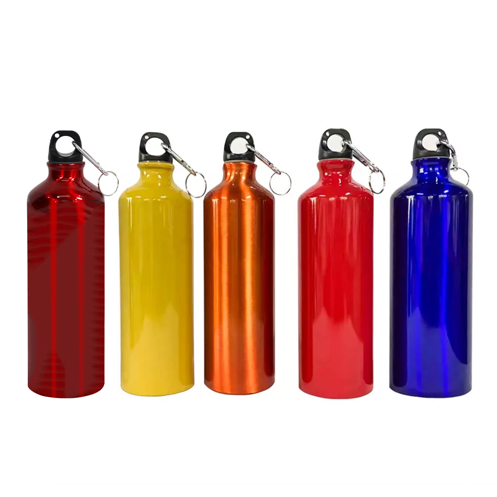 CALCA 60pcs/Pack 750ml Colorful Aluminum Sports Bottle for Sublimation Printing