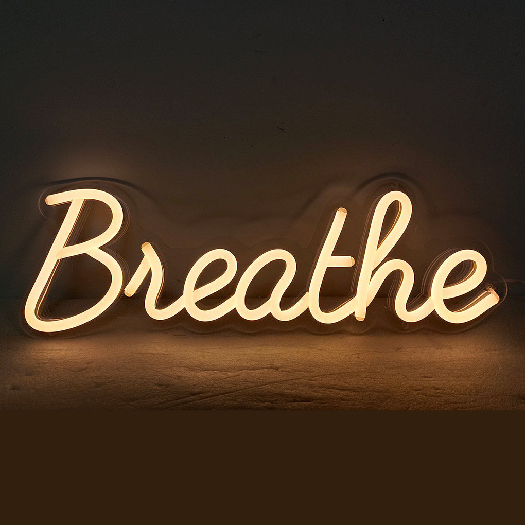CALCA LED Neon Sign Breathe Sign USB 5VDC  Size- 17X6inches (Warm white)