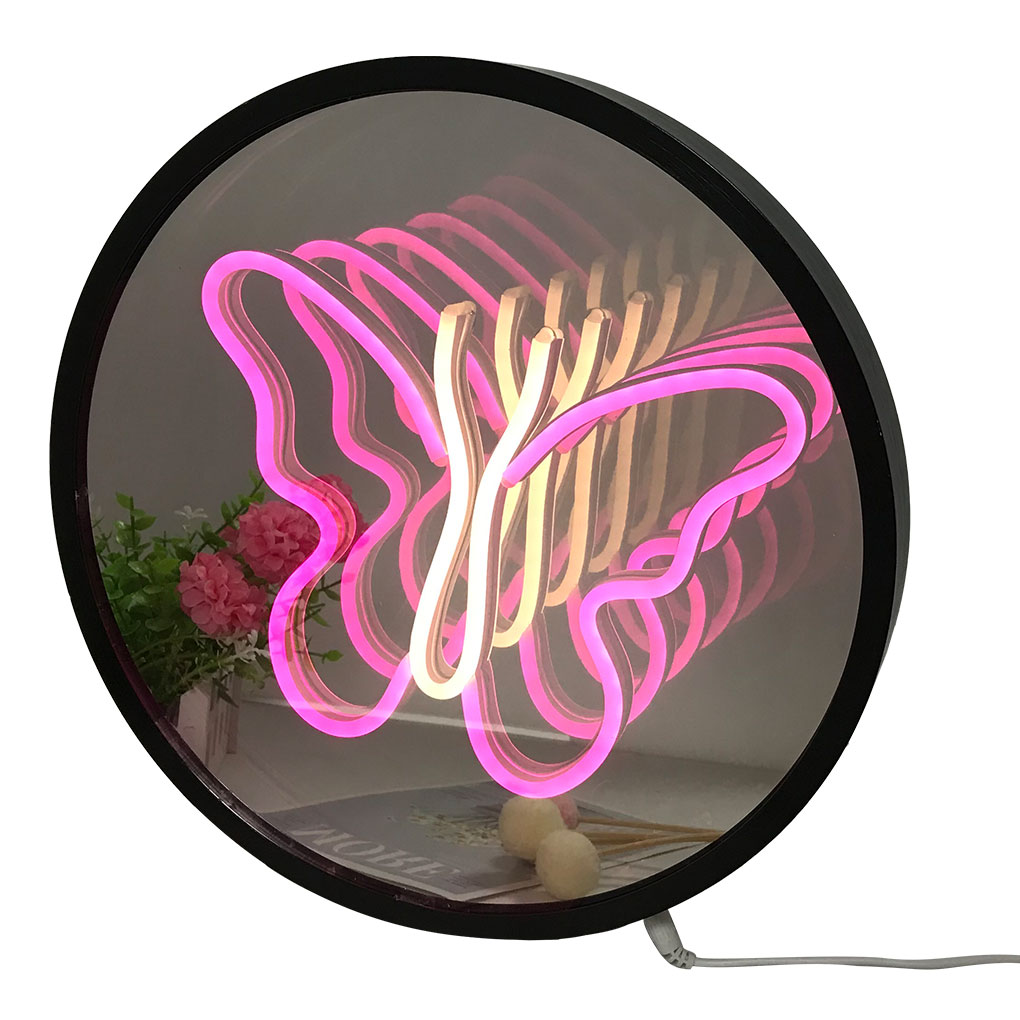 3D Magic Infinite Mirror Multi-layer Butterfly Neon Mirror Sign Size- 11.8X11.8 inches 3D Magic Infinite Mirror Multi-layer Butterfly Neon Mirror Sign Size- 11.8X11.8 inches