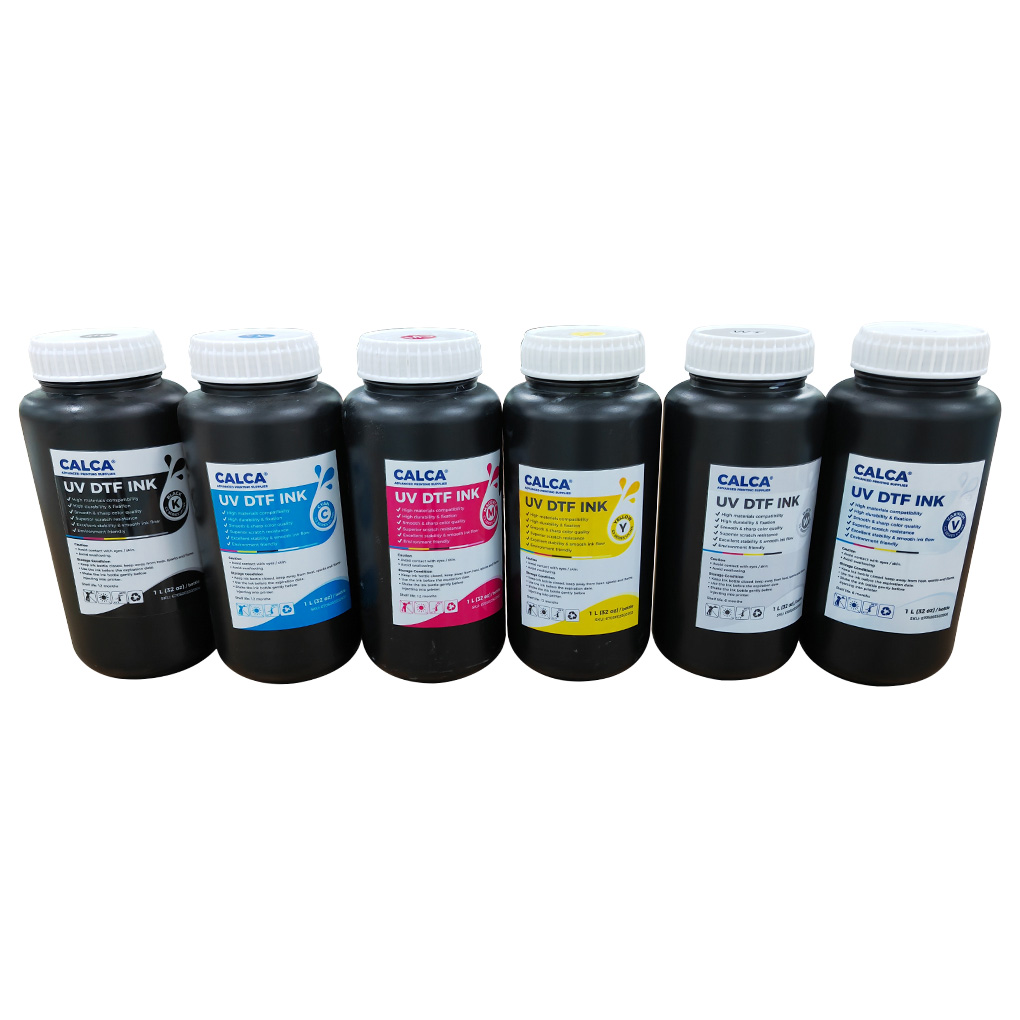 US Stock, CALCA UV/UVDTF Ink For Epson Printheads, Bottle of 1L, For Crystal Label Sticker Printing