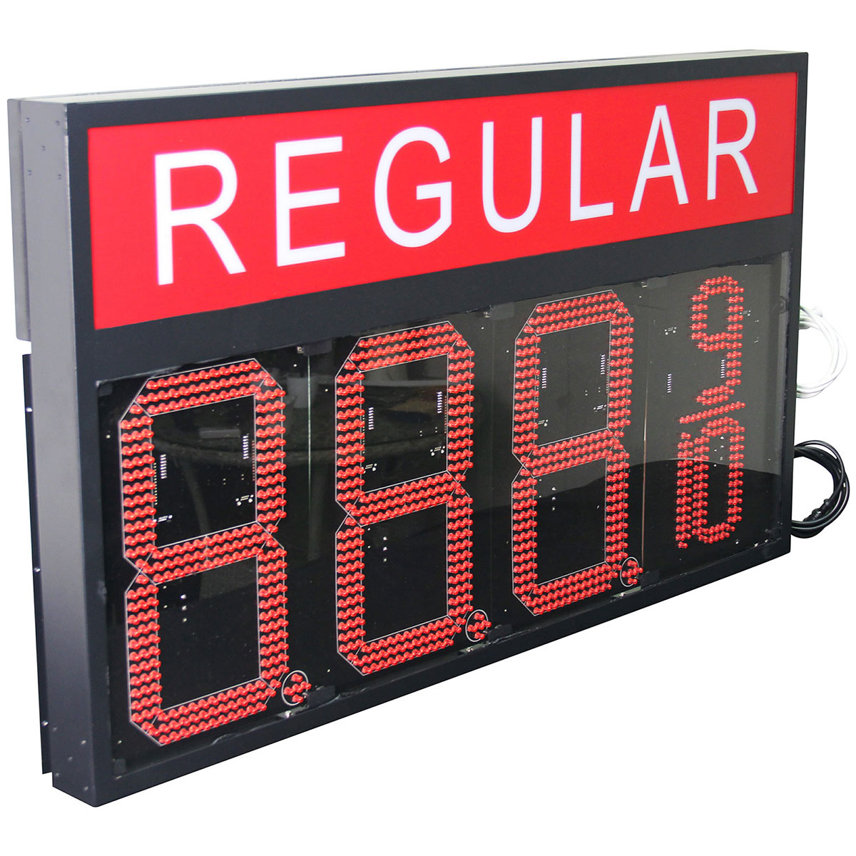 24" LED Gas Station Electronic Fuel Price Sign Red Color Regular Motel Price Sign 888910