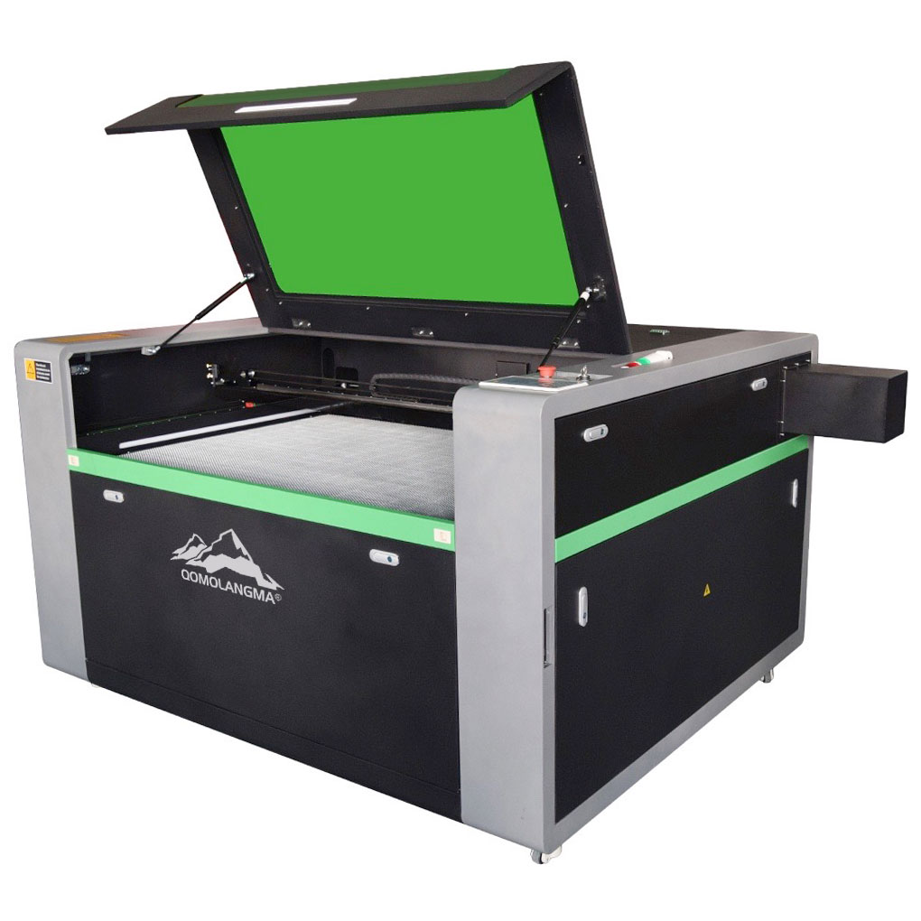 US Stock, Qomolangma 51" x 35" 150W CO2 Laser Cutting Machine, with Electric Lifting Worktable and Auto - focus System, Rotation Axis, Compatible Lightburn Software