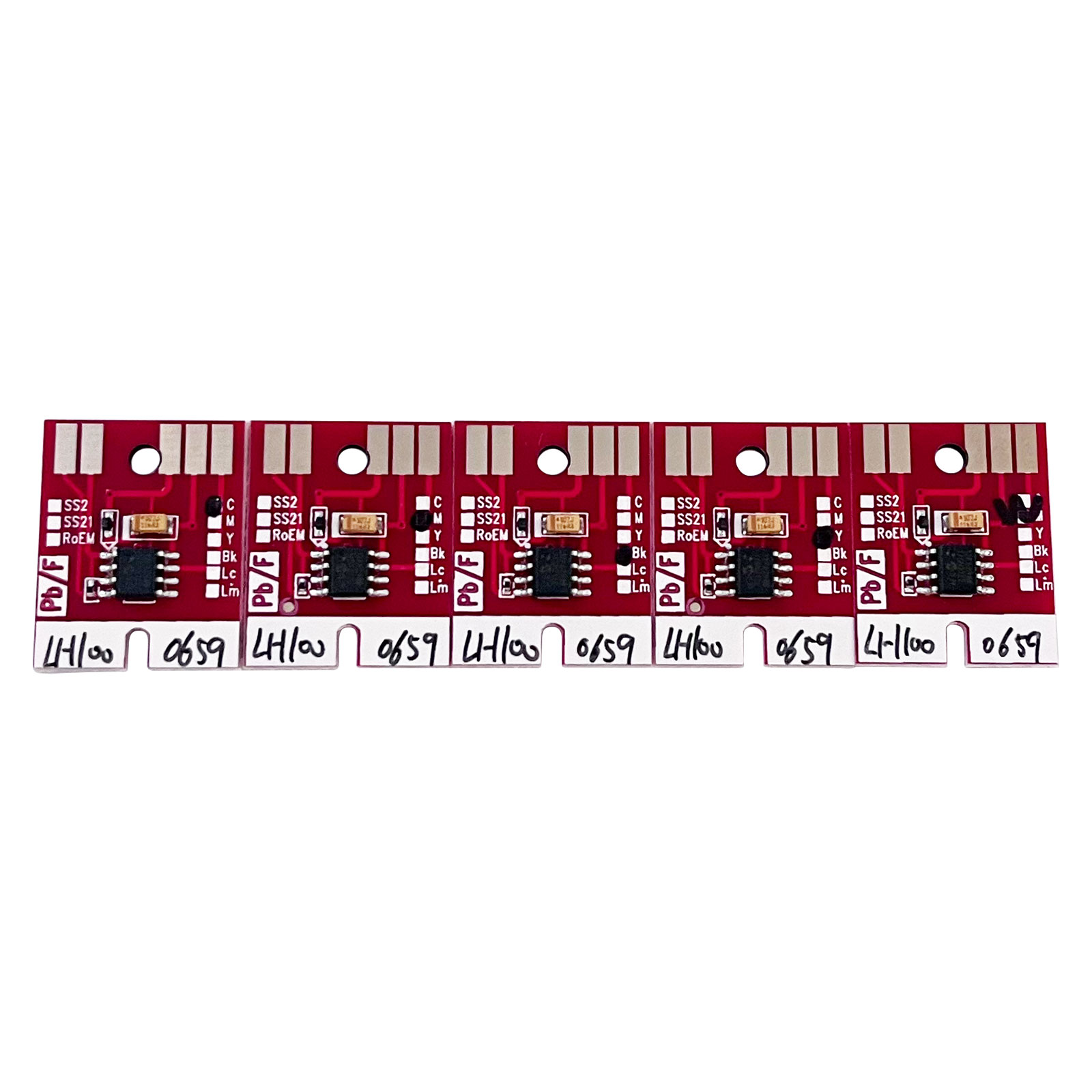 Generic Permanent Chip for Mimaki LH100-0659 UV Cartridge 5 colors CMYKWh