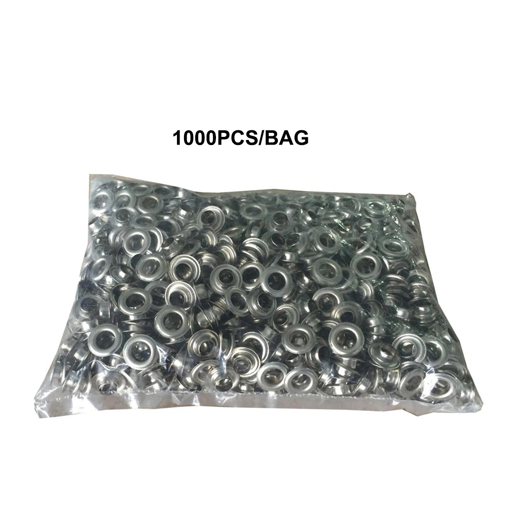 6mm Inner Diameter Silver Grommets Eyelets for DKS Semi-automatic Grommet Machine,1000pcs/bag