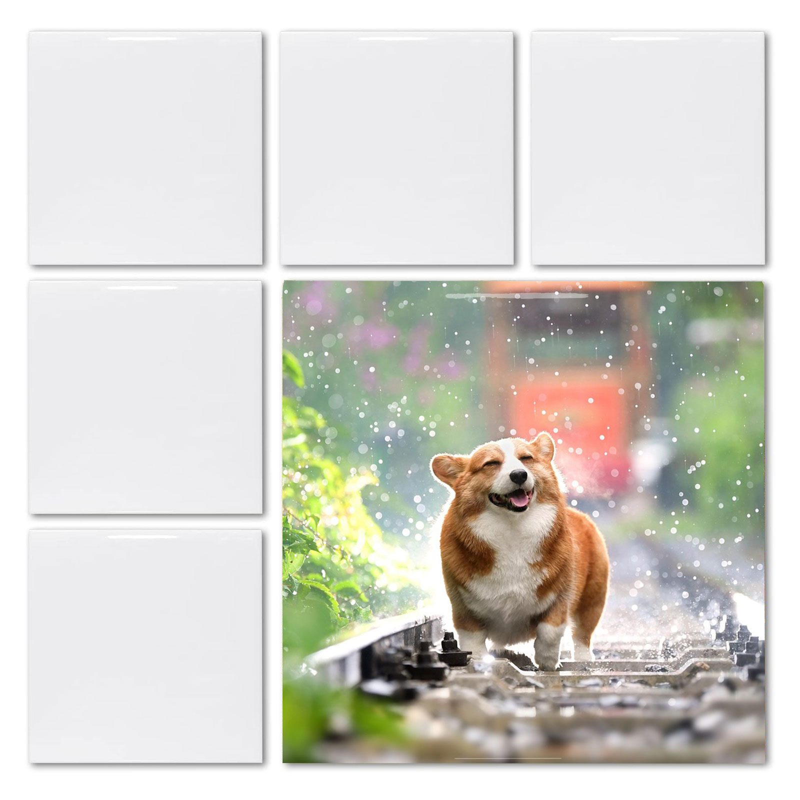 US Stock, 20pcs 4" x 4" Sublimation Blank White Square Glossy Tile Dye Heat Transfer Thermal Craft Custom