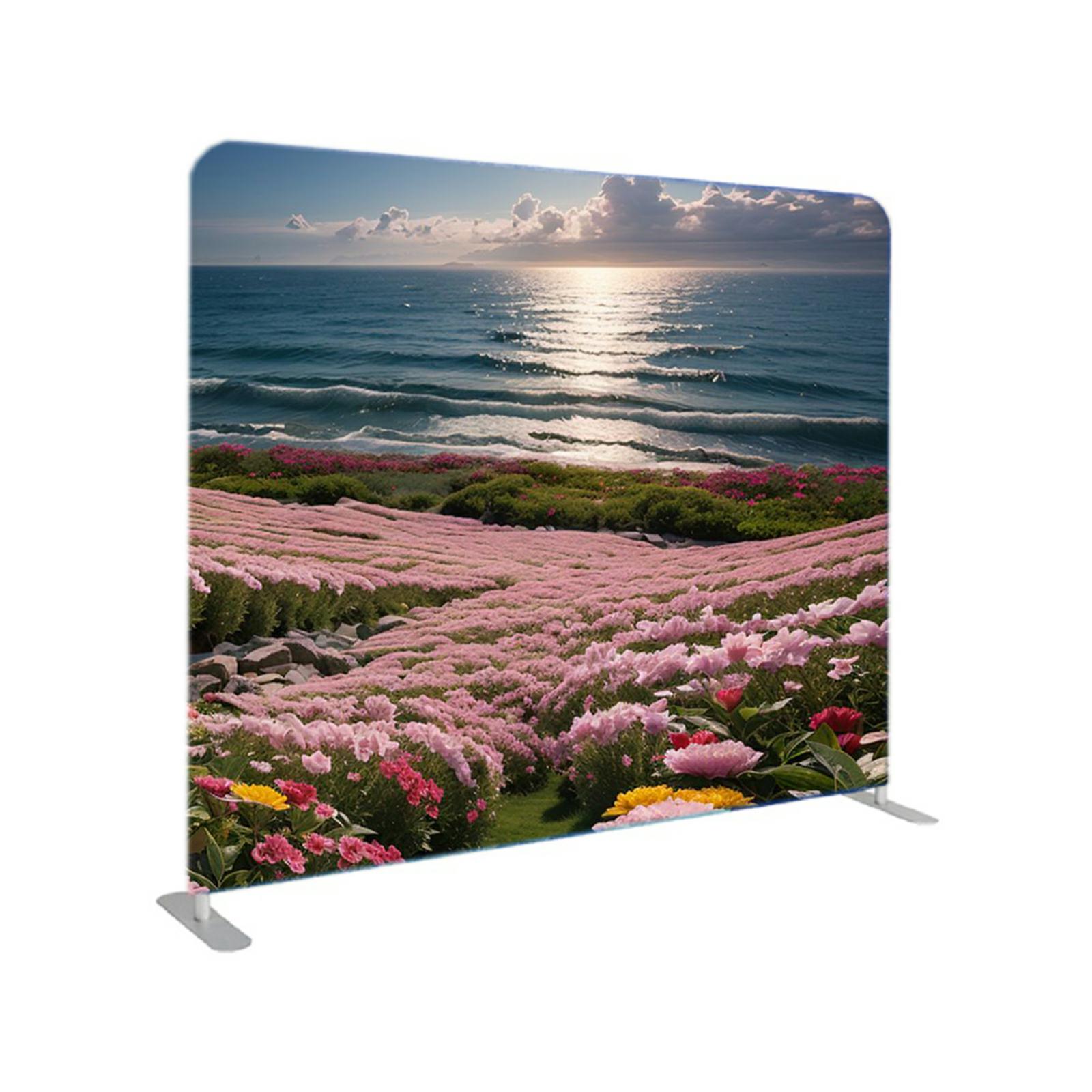 US Stock, 8ft High Portable Tension Fabric Exhibition Wall(Graphic Include/Double Sided)