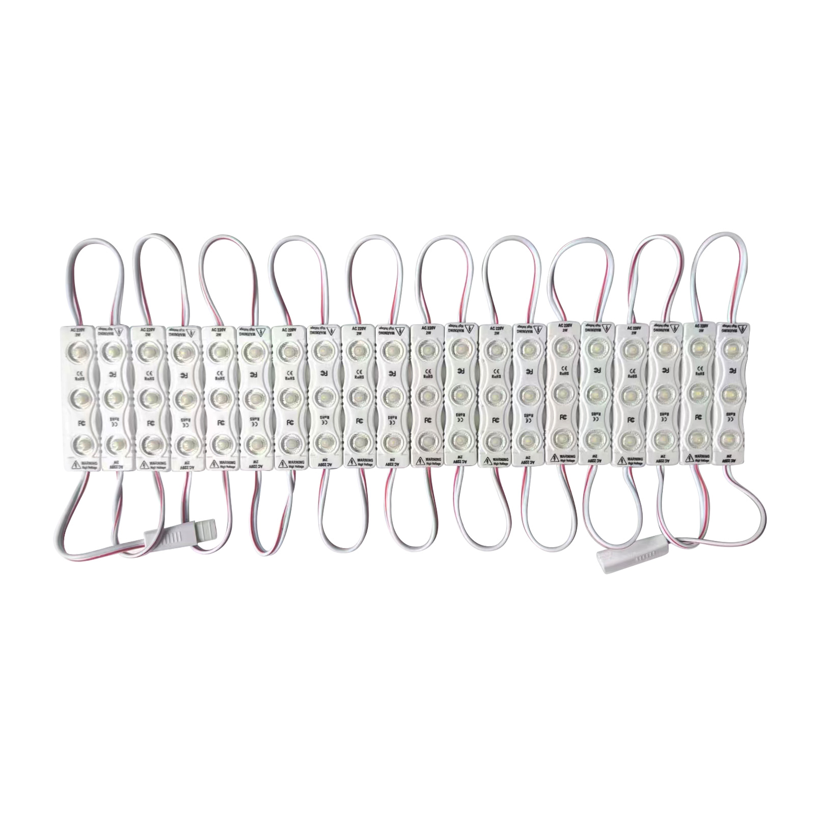 High Voltage 110/220V SMD 2835 Waterproof LED Module (3 LEDs, White Light, 2W,L65xW15xH15mm) for Signage High Voltage 110/220V SMD 2835 Waterproof LED Module (3 LEDs, White Light, 2W,L65xW15xH15mm) for Signage
