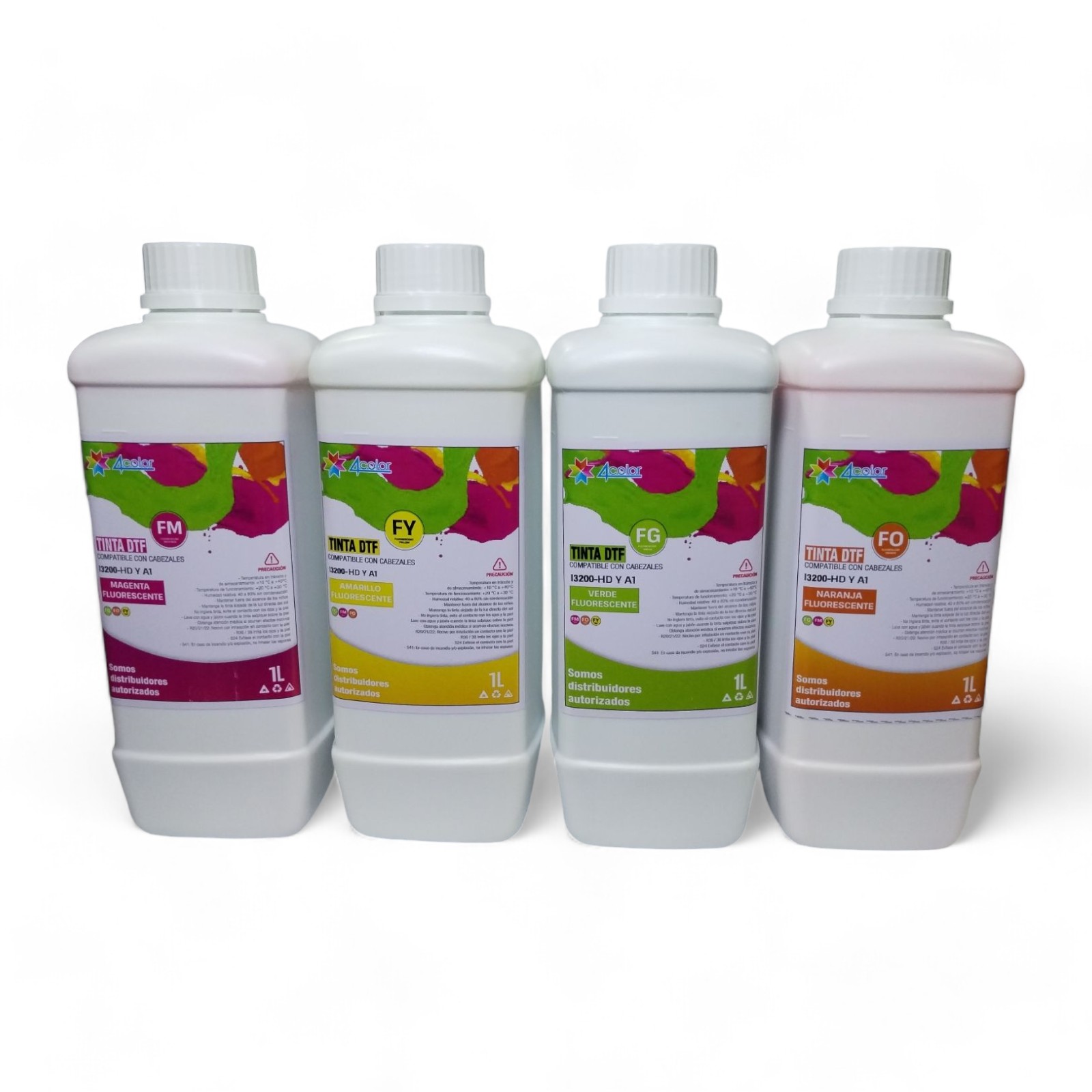 Tinta de DTF NEON transfer (1L) FM,FY,FO,FG